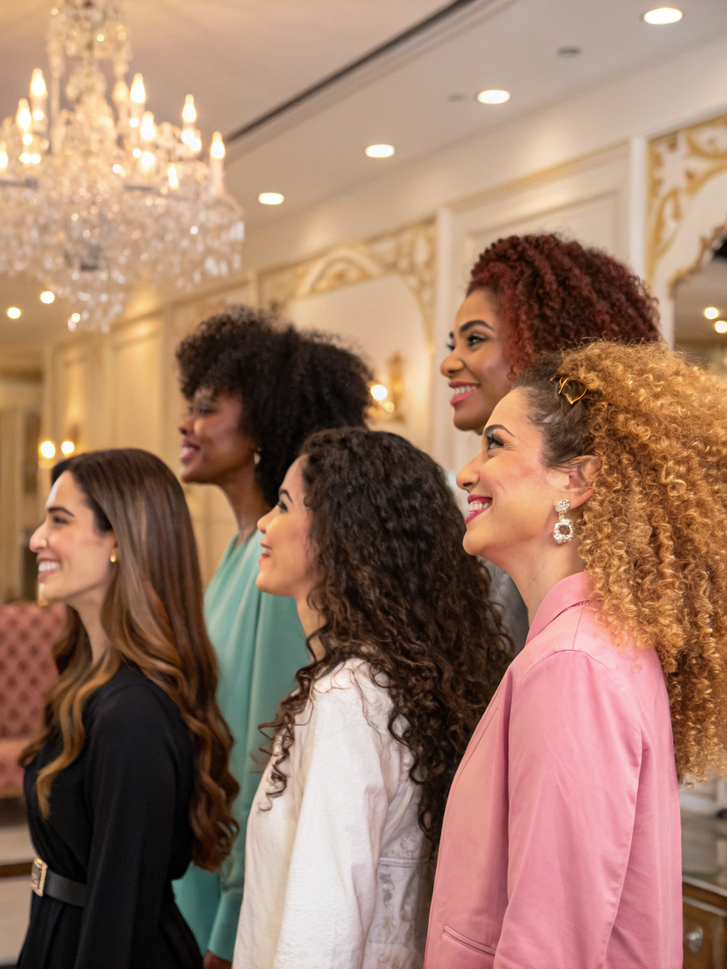 Diverse women showcasing beautiful hair extensions